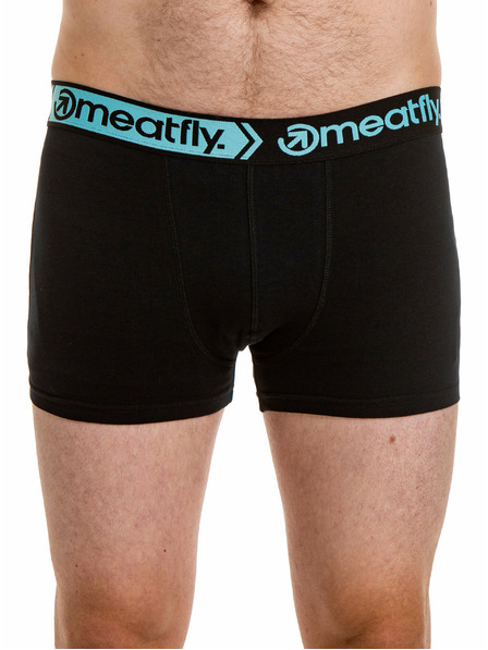 Meatfly Meatfly Herren Boxershorts Balboa Doppelpack Schwarz | Schwarz | Größe