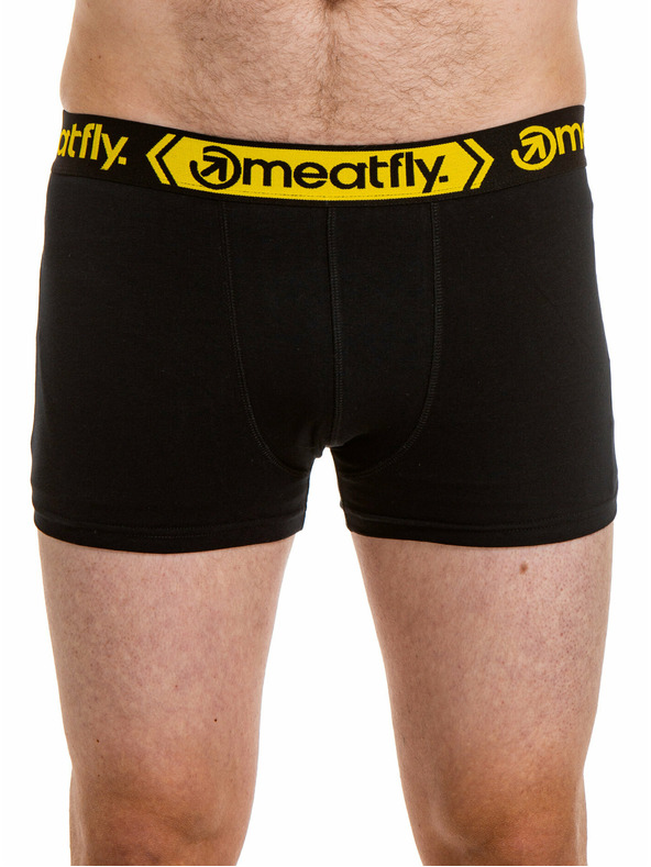 Meatfly Meatfly Herren Boxershorts Balboa Doppelpack Schwarz | Schwarz | Größe