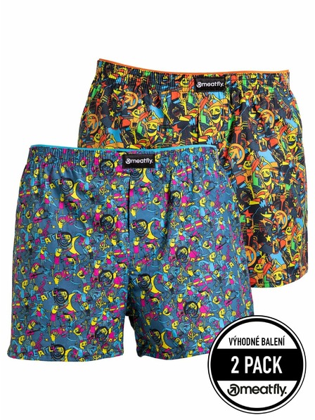 Meatfly Meatfly Herren Boxershorts Agostino Partyboi/Cityboi | Mehrfarbig | Größe