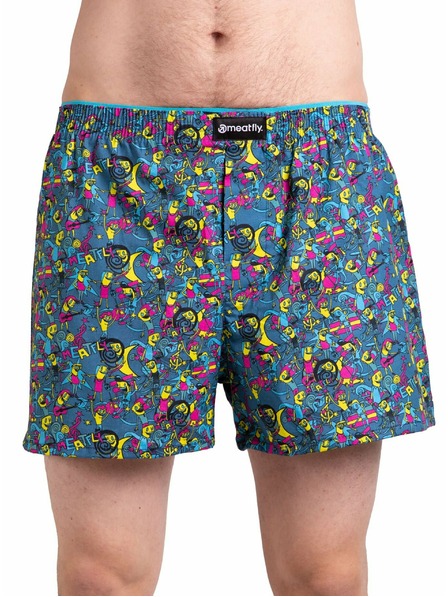 Meatfly Meatfly Herren Boxershorts Agostino Partyboi/Cityboi | Mehrfarbig | Größe