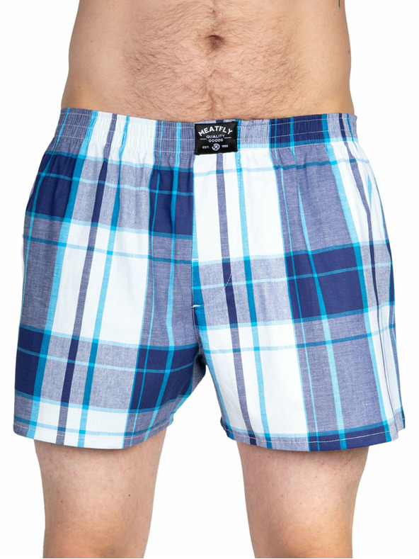 Meatfly Meatfly Herren Boxershorts Doug Schwarz / Blau | Schwarz | Größe