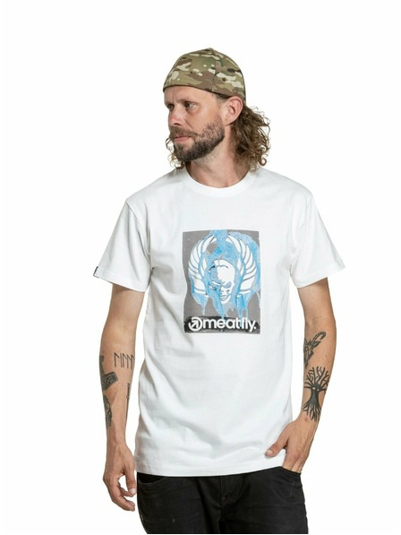 Meatfly Meatfly Herren T-Shirt Stencil Weiß | Weiß | Größe