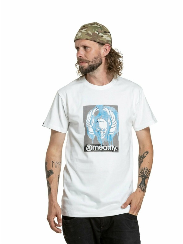 Meatfly Meatfly Herren T-Shirt Stencil Weiß | Weiß | Größe