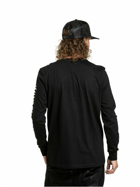 Meatfly Meatfly Herren Langarm-T-Shirt Judgement Logo Schwarz | Schwarz | Größe