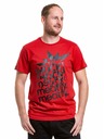 Meatfly Meatfly Herren T-Shirt Big Shock Shattered Dunkelrot | Rot | Größe