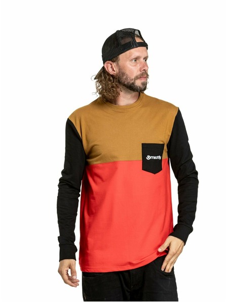 Meatfly Meatfly Herren Langarm-T-Shirt Harvey Gold Braun/Hellrot | Braun | Größe
