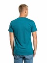 Meatfly Meatfly Herren T-Shirt Striped Logo Petrol Heather | Blau | Größe