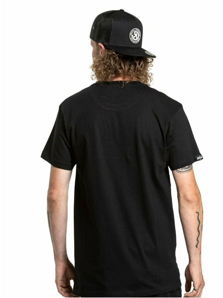 Meatfly Meatfly Herren T-Shirt Joe Schwarz/Weiß | Schwarz | Größe S | 100% Baumwolle