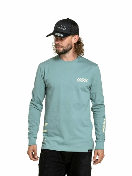 Meatfly Meatfly Herren Langarm-T-Shirt Appex Dusty Mint