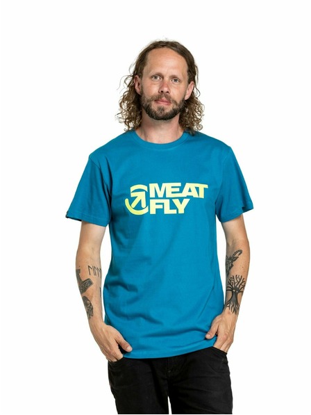 Meatfly Meatfly Herren T-Shirt Revital Funky Blue | Blau | Größe