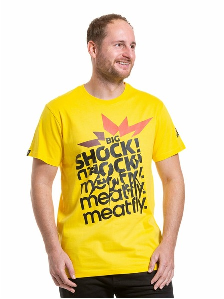 Meatfly Meatfly Herren T-Shirt Big Shock Shattered Gelb | Gelb | Größe