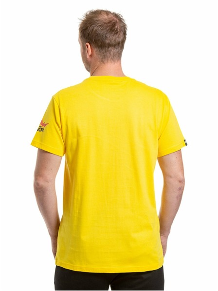 Meatfly Meatfly Herren T-Shirt Big Shock Shattered Gelb | Gelb | Größe