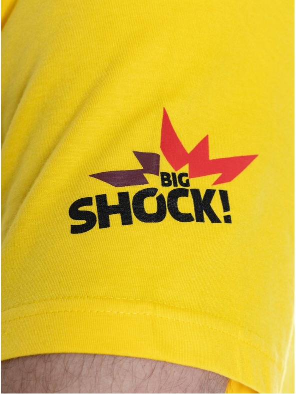 Meatfly Meatfly Herren T-Shirt Big Shock Shattered Gelb | Gelb | Größe