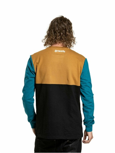 Meatfly Meatfly Herren Langarm-T-Shirt Harvey Petrol Meliert/Gold Braun | Blau | Größe