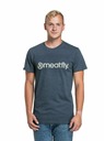 Meatfly Meatfly Herren T-Shirt Striped Logo Navy Meliert | Blau | Größe