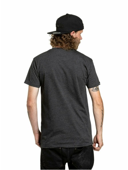 Meatfly Meatfly Herren T-Shirt Joe Rot/Charcoal Meliert | Rot | Größe
