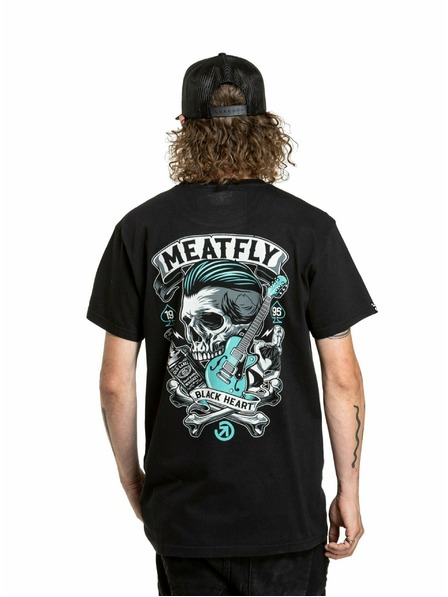 Meatfly Meatfly Herren T-Shirt Whiskey Boy Schwarz | Schwarz | Größe
