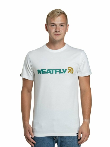 Meatfly Meatfly Herren T-Shirt Logex Weiß | Weiß | Größe S | 100% Baumwolle