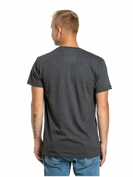 Meatfly Meatfly Herren T-Shirt Dais Charcoal Meliert | Grau | Größe