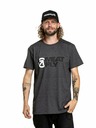 Meatfly Meatfly Herren T-Shirt Revital Schwarz/Charcoal Meliert | Schwarz | Größe