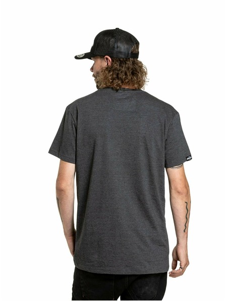 Meatfly Meatfly Herren T-Shirt Revital Schwarz/Charcoal Meliert | Schwarz | Größe