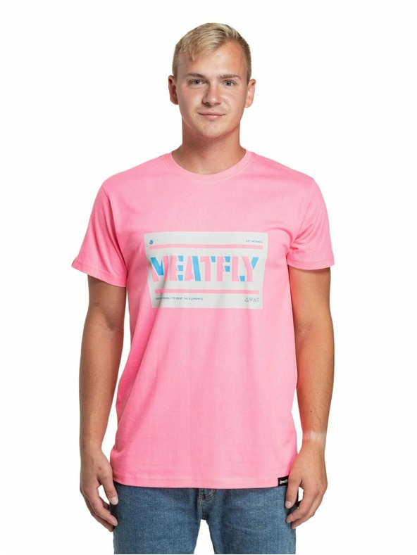 Meatfly Meatfly Herren T-Shirt Rele Neon Pink | Rosa | Größe