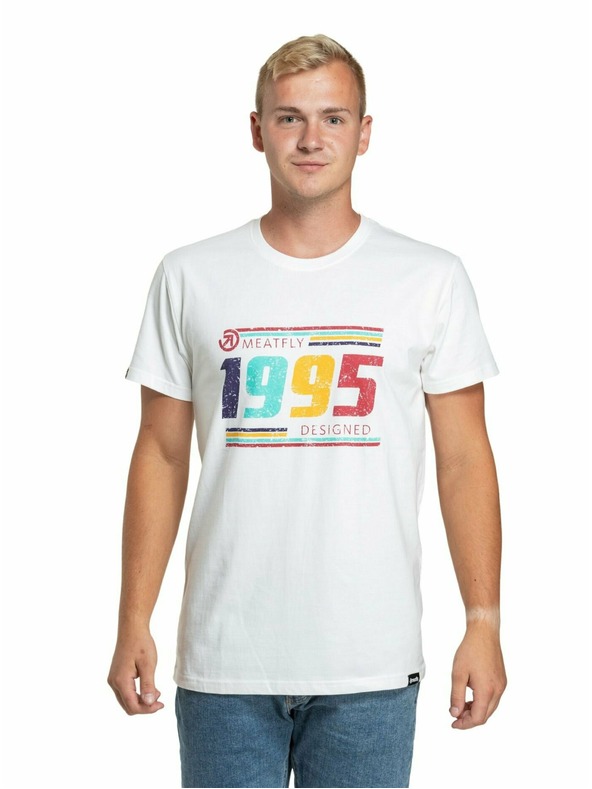 Meatfly Meatfly Herren T-Shirt 1995 Weiß | Weiß | Größe