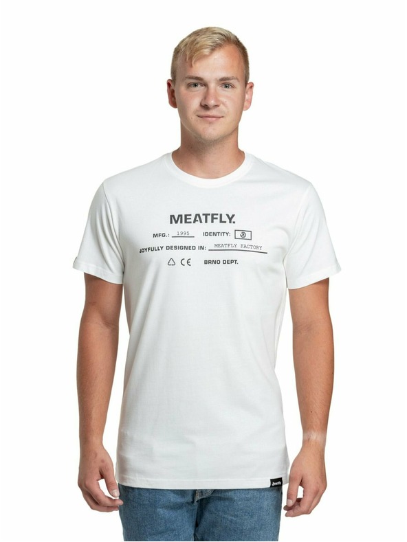 Meatfly Meatfly Herren T-Shirt Sign Weiß | Weiß | Größe