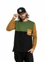 Meatfly Meatfly Herren Langarm-T-Shirt Harvey Olive/Gold Braun | Braun | Größe