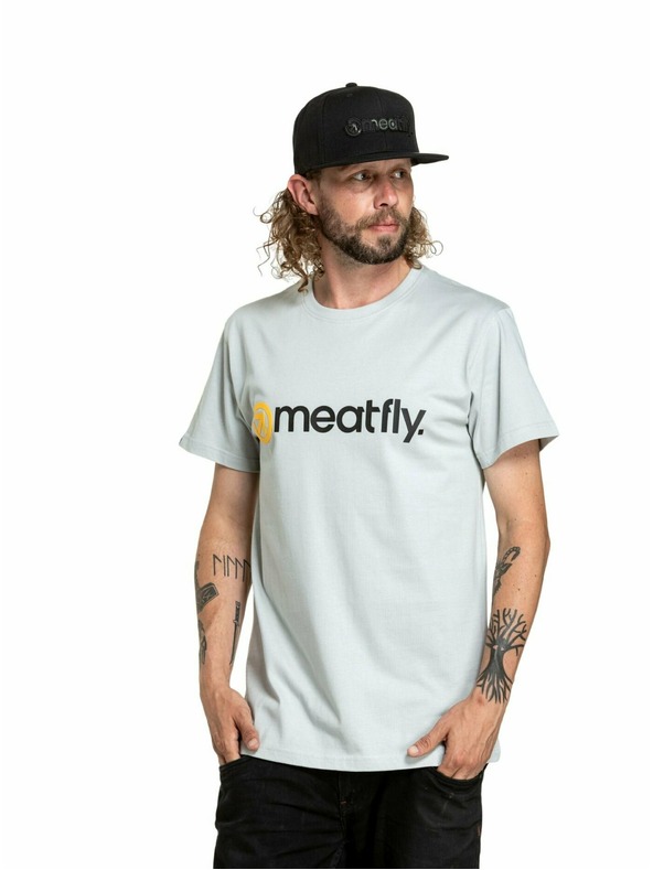 Meatfly Meatfly Herren T-Shirt Joe Stone | Grau | Größe S | 100% Baumwolle