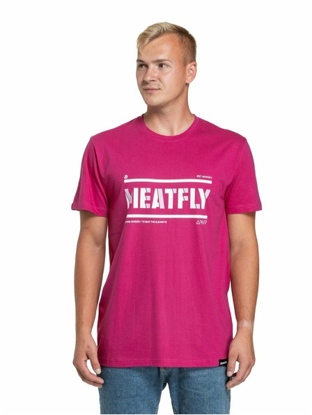 Meatfly Meatfly Herren T-Shirt Rele Magenta | Rosa | Größe