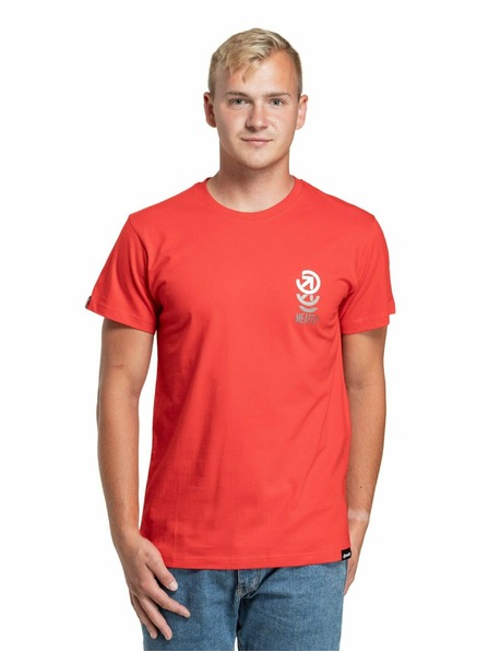 Meatfly Meatfly Herren T-Shirt Phase Bright Red | Rot | Größe
