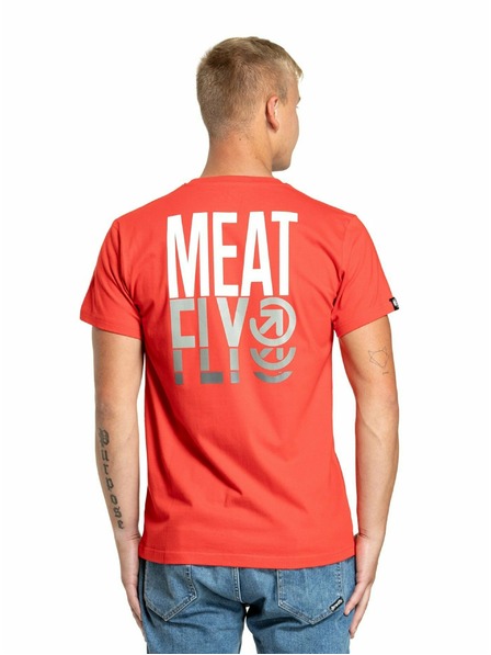 Meatfly Meatfly Herren T-Shirt Phase Bright Red | Rot | Größe
