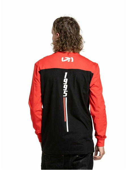 Meatfly Meatfly Herren Langarm T-Shirt Judgement Bright Red/White Arrow | Rot | Größe