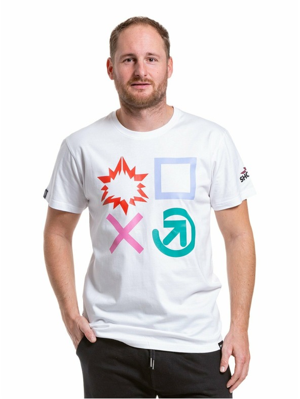 Meatfly Meatfly Herren T-Shirt Big Shock Gameon White | Weiß | Größe