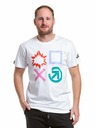 Meatfly Meatfly Herren T-Shirt Big Shock Gameon White | Weiß | Größe