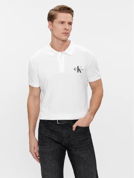 Calvin Klein Herren weißes Poloshirt Calvin Klein Regular White