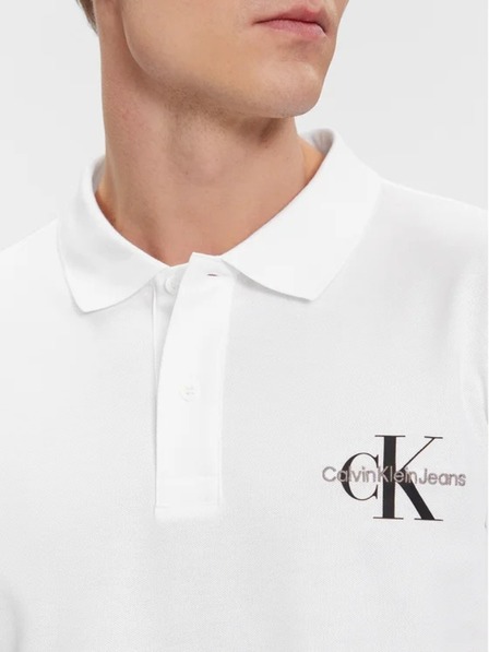 Calvin Klein Herren weißes Poloshirt Calvin Klein Regular White