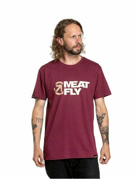 Meatfly Herren rotes T-Shirt