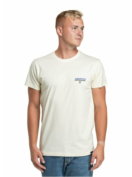 Meatfly Meatfly Herren T-Shirt Racing Spirit Cream