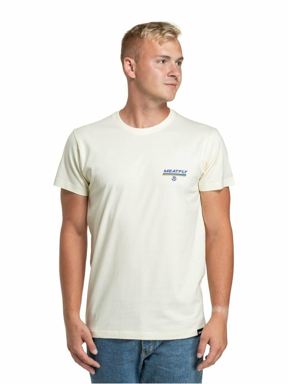 Meatfly Meatfly Herren T-Shirt Racing Spirit Cream