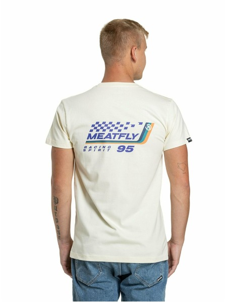 Meatfly Meatfly Herren T-Shirt Racing Spirit Cream