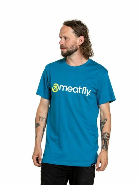 Meatfly Meatfly Herren T-Shirt Joe Lime/Funky Blue