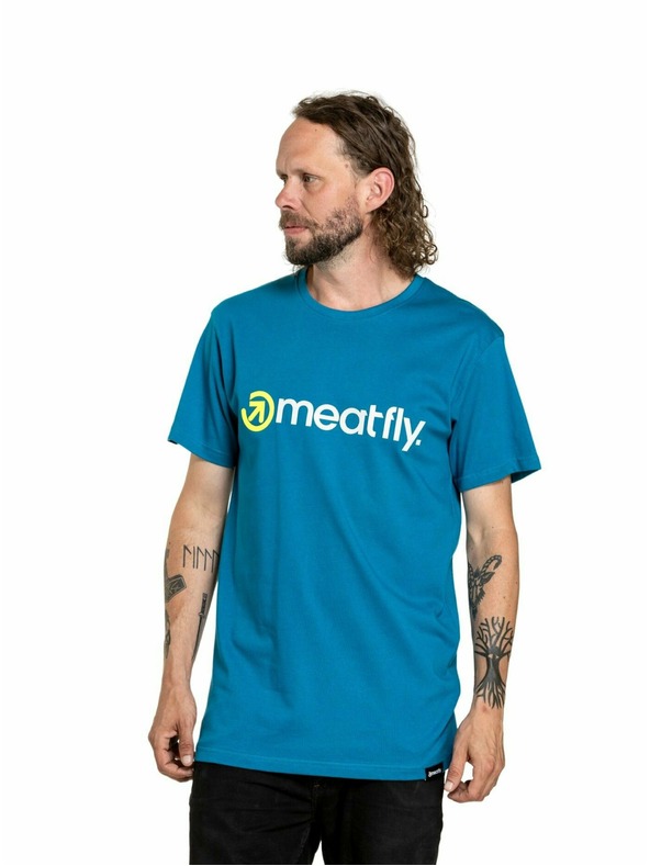 Meatfly Meatfly Herren T-Shirt Joe Lime/Funky Blue
