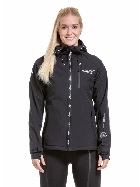 Meatfly Meatfly Damen Softshell Jacke Zaja Logo Black | Schwarz | Größe