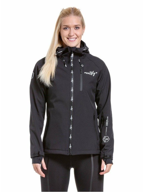 Meatfly Meatfly Damen Softshell Jacke Zaja Logo Black | Schwarz | Größe