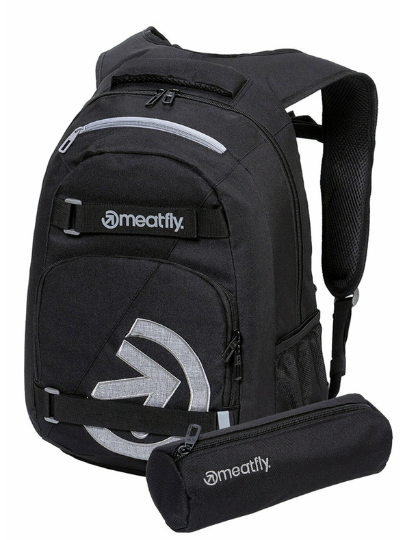 Meatfly Meatfly Rucksack Exile Schwarz 24 L + MÄPPCHEN GRATIS | Schwarz | Volumen 24 L
