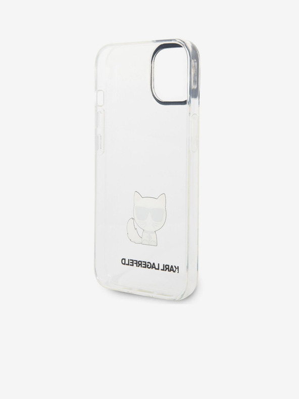 Karl Lagerfeld Karl Lagerfeld Choupette Logo Rückseite Hülle für iPhone 14 Plus Transparent