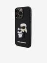 Karl Lagerfeld Karl Lagerfeld 3D Gummi Karl and Choupette Rückseite Hülle für iPhone 14 Pro Max Schwarz