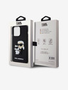 Karl Lagerfeld Karl Lagerfeld 3D Gummi Karl and Choupette Rückseite Hülle für iPhone 14 Pro Max Schwarz